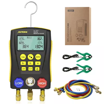 Refrigeration Digital Manifold Gauge Set HVAC Vacuum Pressure Diagnostic Tester  • $129.99