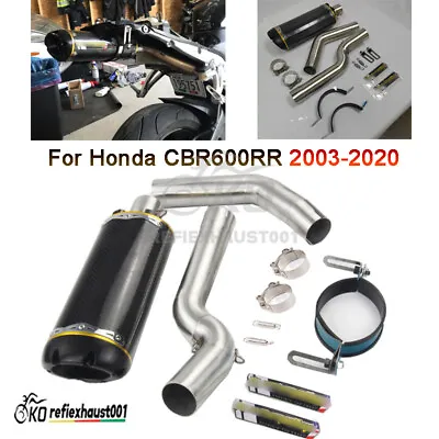 For Honda CBR600RR F5 2003-2020 Exhaust System Front Link Pipe Slip On Mufflers • $263.51