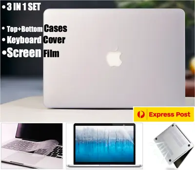 3-IN-1 SET MacBook Air 13 Inch Case Clear M3 M2 M1 A3113 A2681 A2337 A1932 A1466 • $20.99
