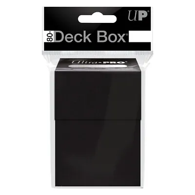 Ultra PRO Deck Box Black | Pokemon YuGiOh MTG TCG | Fits 80 Sleeved Cards • £5.39