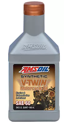 AMSOIL SAE 60 Synthetic V-Twin Motorcycle Oil  (1 Quart/946ml) • $35