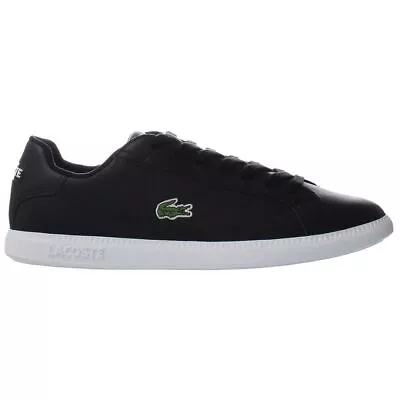 Lacoste Graduate BL 1 SMA Lace Black Smooth Leather Mens Trainers 37SMA0053 312 • £59.99