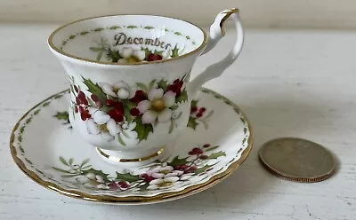 $19.99 • Buy Royal Albert Mini Cup & Saucer Toy FLOWER OF THE MONTH December Christmas Rose