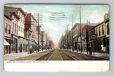 Zanesville OH-Ohio Main Street Looking East Antique C1906 Vintage Postcard • $7.99