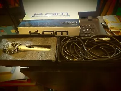 Professional DJ Kam Dynamic Vocal Wireless Silver Microphone Superb Leads • £24.99