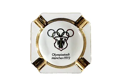 Vintage 1972 Munich Olympics Olympiastadt Munchen Ceramic Ashtray • $14.39