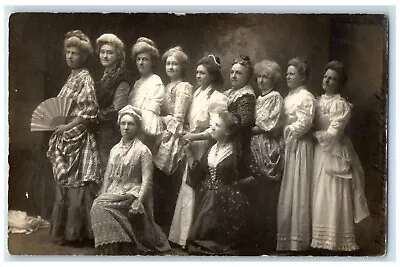 C1910's Martha Washington Party Willow Springs Missouri MO RPPC Photo Postcard • $29.95