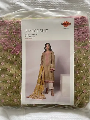 Unstitch Khaadi -2 PIECE SUIT -LIGHT KHADDAR-Top And Dupatta Asain Eid • £7.99