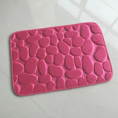 £6.78 • Buy Bath Non-Slip Mat Memory Foam 3D Cobble Stone Shape Microfibre Rug Toilet Pebble