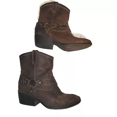 Mossimo Brown Leather Cowgirl Boots 7.5 • $27.50