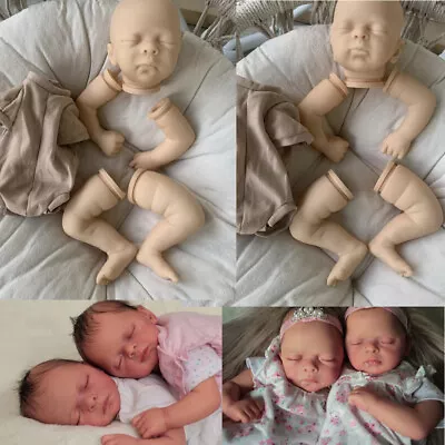 20  Reborn Dolls Twins Babys Newborn Kits DIY Vinyl Unpainted Cloth Body • $54.99