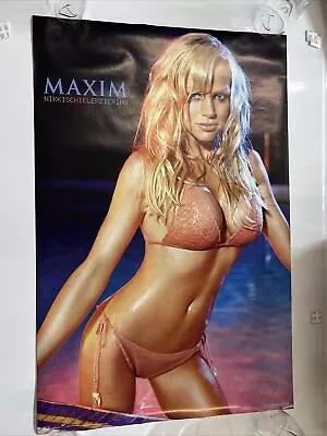 VINTAGE MAXIM - Nikki Schieler Ziering Poster - 2003 LARGE SIZE 22 X 34 • $9.95