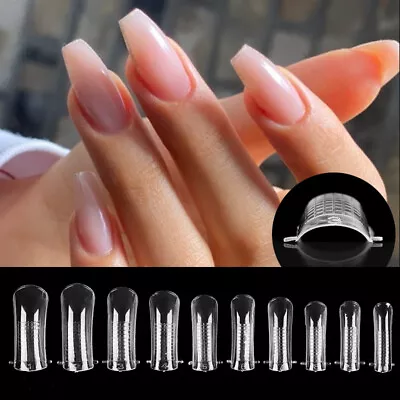 60 Pcs/Bag Quick Extension Nail Mold Tips Finger Full Cover Forms DIY UV Gel • $1.79