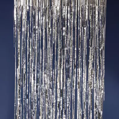 FOIL BACKDROP 40 X10' Party Metallic Fringe Curtain Drapes Style Choose Color • $4.89