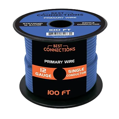 BEST CONNECTIONS Automotive Primary Wire - 100ft Various Colors & Gauge Options • $11.95