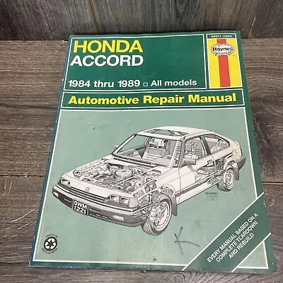 Haynes Repair Manual 42011 For Honda Accord 1984 Thru 1989 All Models • $6.75