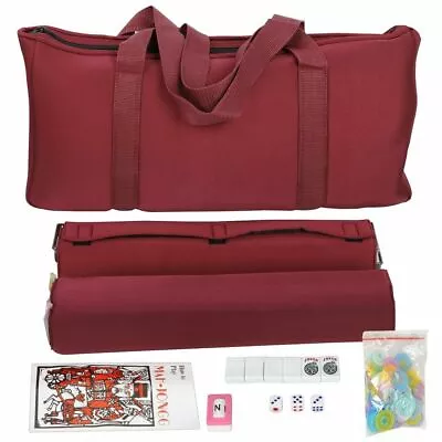 American Mahjong Set In Burgundy Bag 4 Color Pushers / Racks Western Mahjongg • $49.95