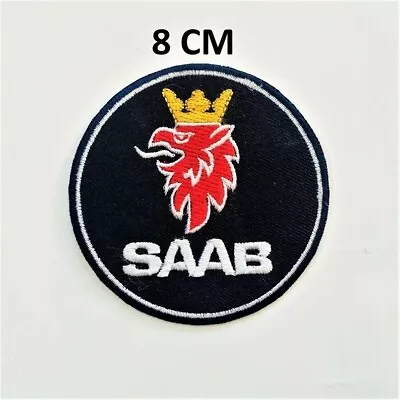 SAAB Logo Embroidered Sew On Iron On Patch Car Great Quality Jacket Jeans N-255 • $3.73