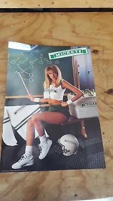 Mickey's Malt Liquor Sexy Girl Football Beer Poster • $10