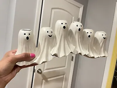 Halloween Floating Happy Ghosts Candelabra 6 Candle Holder Super Cute New • $47