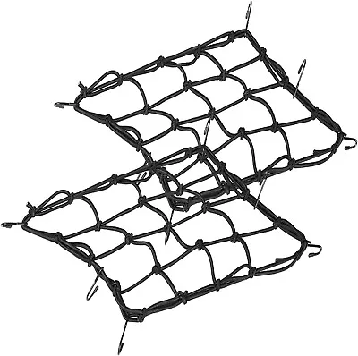 Motorcycle Cargo Bungee Net 12''X12'' 2 Pack Retractable Elastic Rope Mess Strap • $11.50