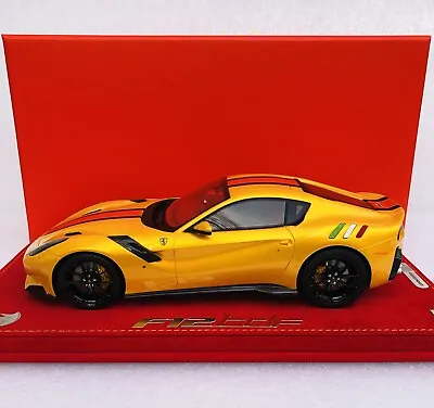 1/18 BBR Ferrari F12 TDF Giallo Tristato Yellow/Red Limited 10 PCs # 01/10 • $745