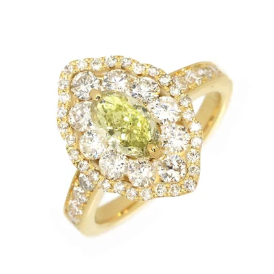 Diamond 0.747ct/1.25ct Ring 18K YG 750 Yellow Gold Size5.75-6(US) 90198041 • £1099.56
