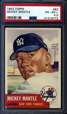 1953 Topps Mickey Mantle HOF New York Yankees Baseball ⚾️ # 82 Sharp! PSA 4.5 • $11500