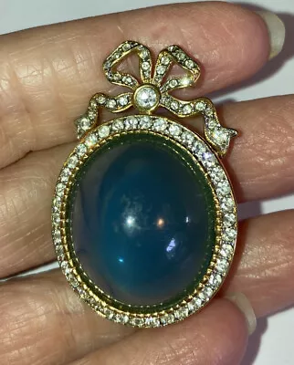 Beautiful Joan Rivers Classics Collection Blue Faberge Egg Brooch • $99.99