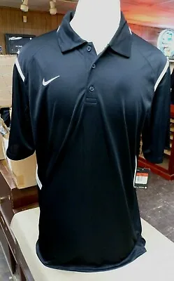 NWT Nike Mens Black Short Sleeve Dri-fit 658085 012 Game Day S/S Polo Shirt • $29.99