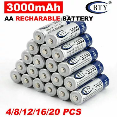 4-20X 3000mAh BTY AA Rechargeable Battery Recharge Batteries NI-MH 1.2V US SHIP • $10.98