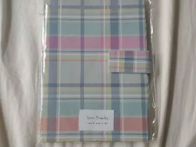 Vera Bradley Journal Plaid Notebook Magnetic Silver Twist Pen Lined Pages Pastel • $20