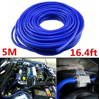Autos Car 4mm Blue Silicone Vacuum Tube Hose Pipe Silicon Tubing 16.4ft 5 Meters • $32.62