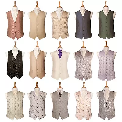 Mens Waistcoat Vest Wedding Formal Bar Cruise Waiters Hotel Work Fancy Dress Top • £9.99