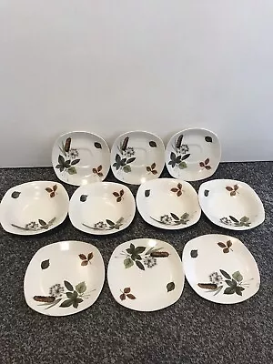 Vintage 1950s Midwinter Stylecraft Fashion Shape 10x Side Plates/ Bowls Bb15a • £25