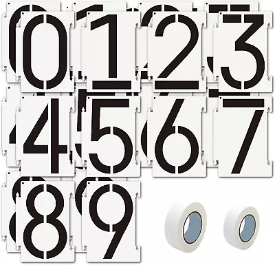 Number Stencils 3 Inch For Painting 20PCS 0-9 Address Curb Stencil Kit Reusable • $17.66
