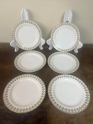 Set 6 Haviland France Limoges Bread & Butter Plate White Gold Trimmed Floral  6  • £28.91