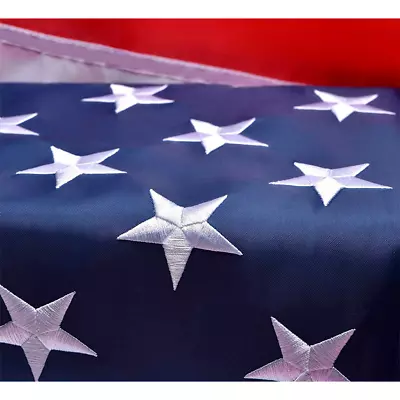 American Flag 3x5 Luxury Embroidered Star Double Sided Heavy Duty Nylon Outdoor • $6.87