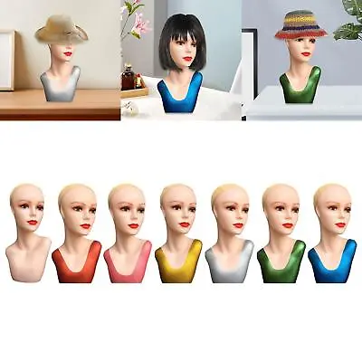 Female Mannequin Head Makeup Stable Base Wigs Display Stand For Jewelry Wigs • £19
