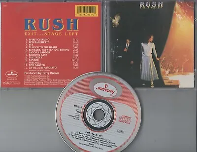 Rush CD   EXIT STAGE LEFT    © 1981   MERCURY    /    NEUWERTIG  • £15.40