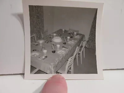 1950s Vintage Found Photograph Old B&w Art Photo Kids Birthday Party Kitchen Pic • $9.38