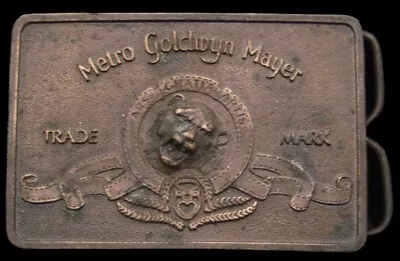 NH02171 COOL VINTAGE 1970s ***METRO-GOLDWYN-MAYER*** MGM MOVIE STUDIOS BUCKLE • $40