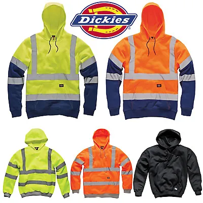 Dickies Hi Vis Hoodie High Visibility Hooded Sweatshirt Safety Work Hoody Jacket • $44.19