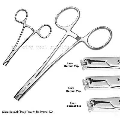 Micro Dermal Anchor Tube Hemostat Forceps Body Piercing Tool Supplies  • $9.41