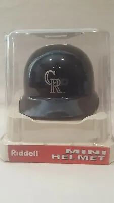 Mlb Colorado Rockies Riddell Mini Baseball Helmet With Display Stand Nos 2009 • $49.99
