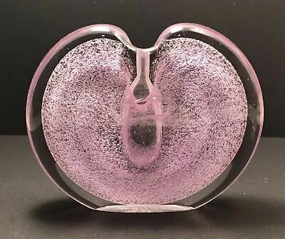 Michael Nourot Art Glass Perfume Bottle Vase Pink Encased Heart NO STOPPER • $59.99