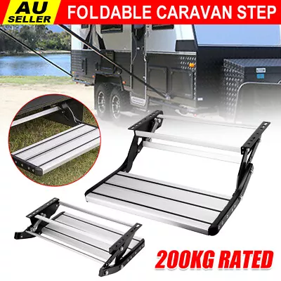 Single Caravan Step Accessories Aluminium Pull Out Rv Parts Steps Replacement Au • $150.95