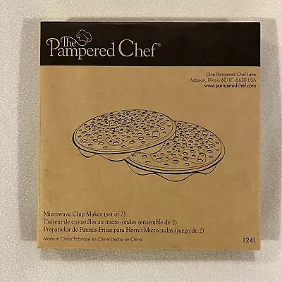 The Pampered Chef Microwave Chip Maker Set Of 2 For Potato Chips #1241 • $5.98