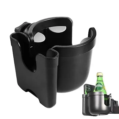 Boat Black Cup Holder With Phone HolderClamp-on Mount Marine Universal Drink... • $35.52