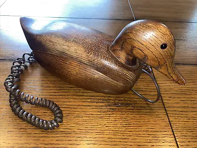 Unique Wood Duck Corded Phone 13  Long Heritage Vintage REPAIR • $99.99